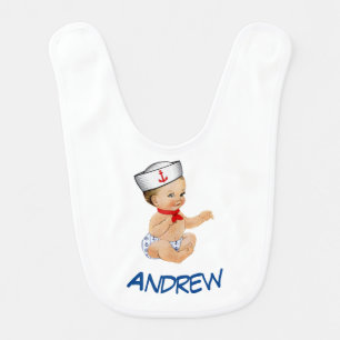 Monogram Ahoy Baby Bib