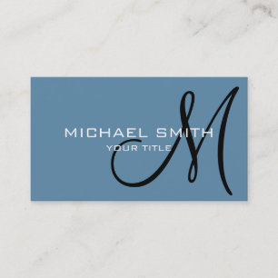 Monogram Air Force blue color background #2 Business Card