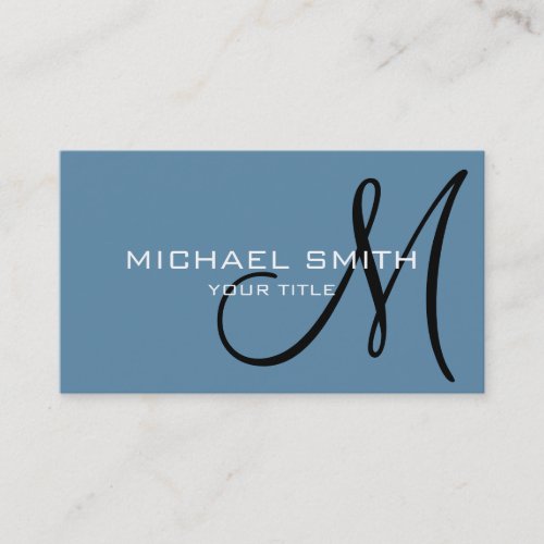 Monogram Air Force blue color background 2 Business Card