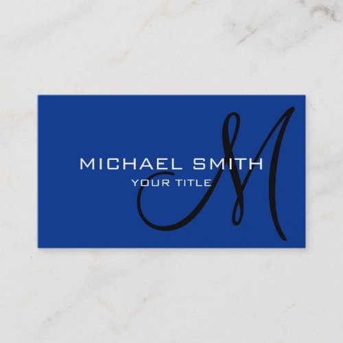Monogram Air Force blue color background Business Card