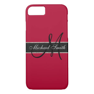 Monogram Alabama crimson Background iPhone 8/7 Case