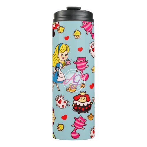 Monogram Alice In Wonderland Kawaii Girls Decor Thermal Tumbler