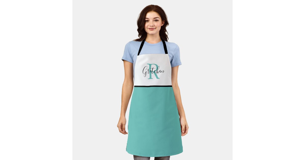 Customized Floral Mother's Day Apron With Pocket Adjustable Neck  Personalized Aprons Chef Gifts Grilling Apron For