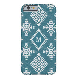 Monogram | Amadora Teal Blue Pattern Barely There iPhone 6 Case