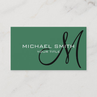 Monogram Amazon color background Business Card