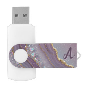 Monogram Amethyst Aurora Flash Drive