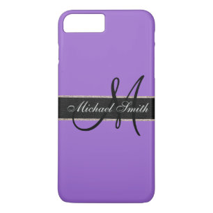 Monogram Amethyst Color Background iPhone 8 Plus/7 Plus Case
