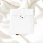 Monogram Ampersand Script Wedding Classic Round Sticker<br><div class="desc">Add a touch of elegance to your wedding favors with our beautifully designed sticker. Featuring the couple’s monogram in a classic serif font,  combined with a delicate script ampersand,  this sticker adds a sophisticated and personalized touch to your special day. Perfect for making your wedding favors memorable and stylish.</div>