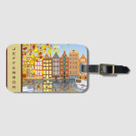 Monogram Amsterdam City Canal Colorful Luggage Tag at Zazzle