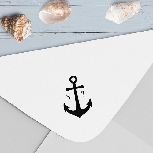 Monogram Anchor Nautical Self_inking Stamp