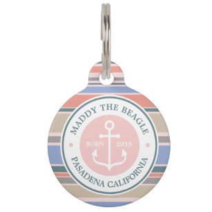 Beach Theme Pet ID Tags | Zazzle