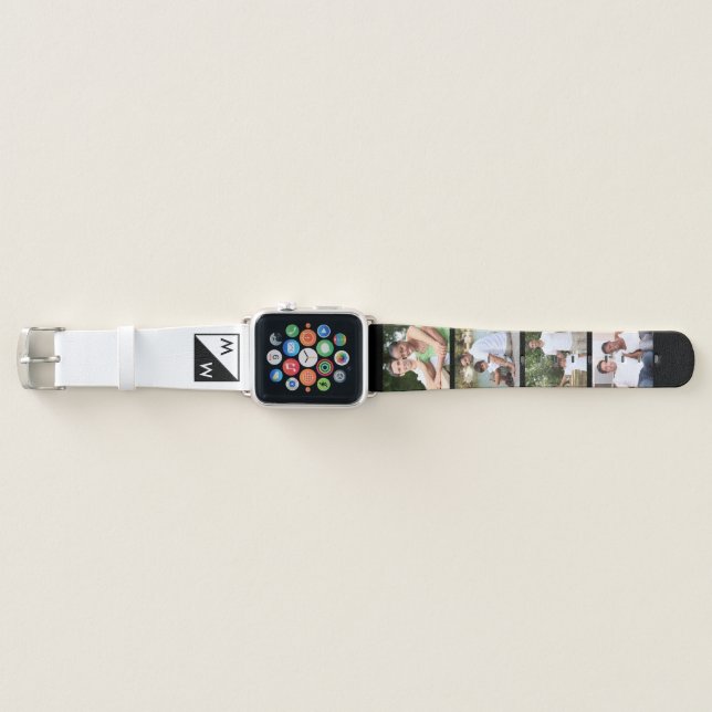 White Multicolor Monogram Watch Band