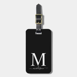 Fully Bendable Tag w/Stainless Steel Loop Luggage Tag Initial Letter V