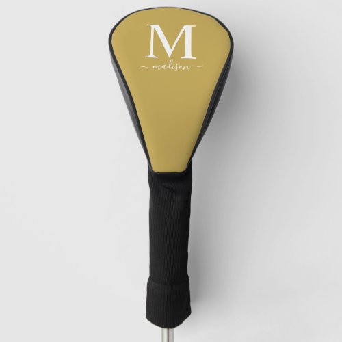 Monogram and Calligraphy with Editable Color Golf Head Cover