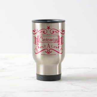 Monogram and Custom Text Travel Mug