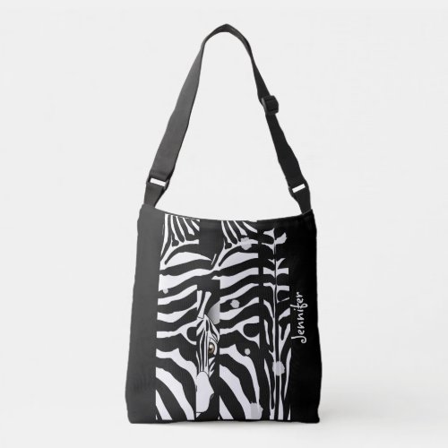 Monogram and Cute Zebra Pattern Trendy Crossbody Bag