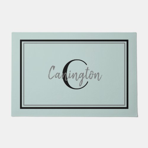 Monogram and Family Name New Home Doormat