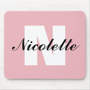 Monogram and Name Mouse Pad