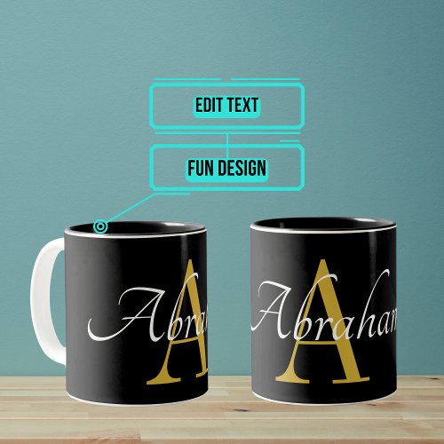 Monogram and Name Mug