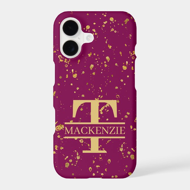  Monogram and Name Personalized Custom Case-Mate iPhone Case (Back)
