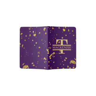Monogram and Name Personalized Custom Passport Holder