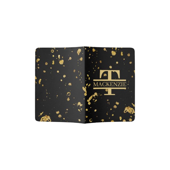  Monogram and Name Personalized Custom Passport Holder (Opened)