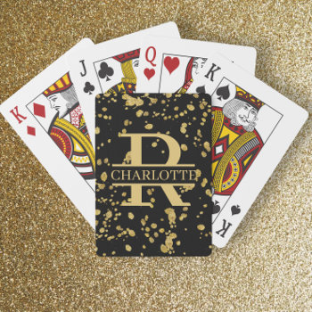Monogram And Name Personalized Custom Playing Cards by Ricaso at Zazzle