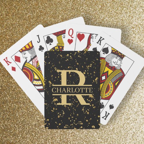  Monogram and Name Personalized Custom Poker Cards