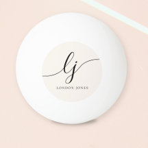 Monogram and Name Simple Elegant Personalized