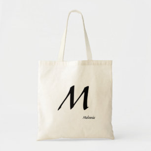 Monogram and name tote bag
