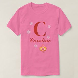 Monogram and Name with an Ornament  T-Shirt