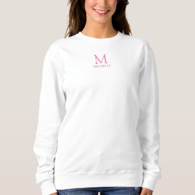 Monogram And Name Womens Clothing Sweatshirts (Front)