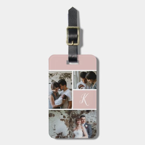 Monogram and Photo Collage Luggage Tag