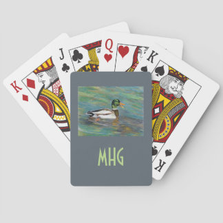 Monogram and Photo Template Playing Cards
