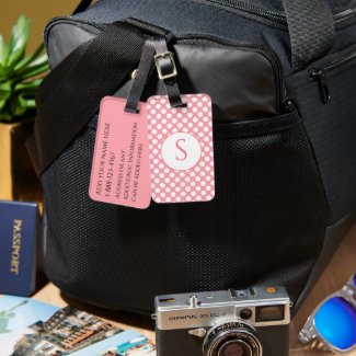 Monogram and Polka Dots Bright Colors