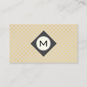 Monogram and Polka Dots Business Card