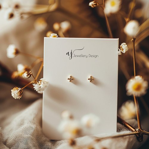 Monogram and social media earring display card