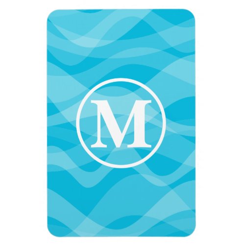 Monogram and waves cruise cabin door marker magnet