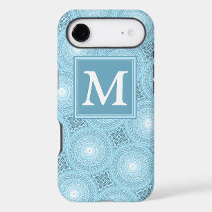 Monogram angel blue circles pattern iPhone 17 air case