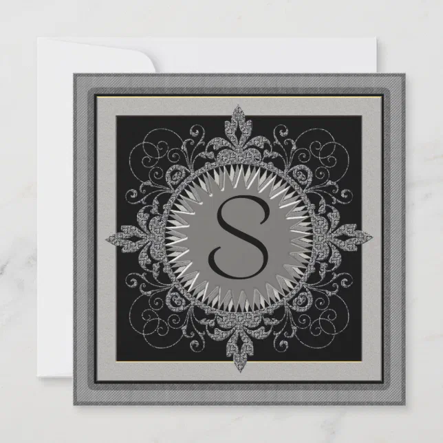 Party Monogram Monogram Anniversary Party Invitation | Zazzle