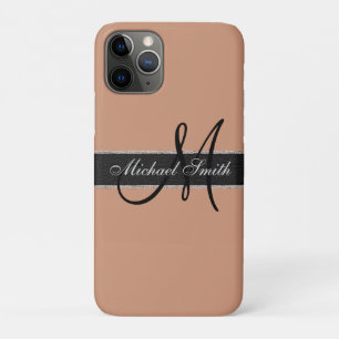 Monogram Antique brass Color Background iPhone 11 Pro Case