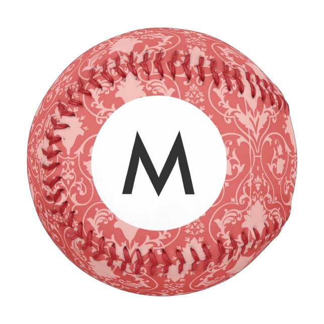 Monogram Antique scroll wallpaper Baseball (Front Left)