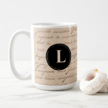 Monogram Antique Writing Letter Handwriting Paper