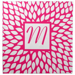 Monogram Any Color Star Burst Flower Napkin