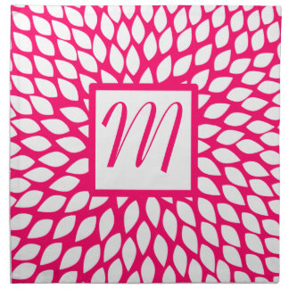 Monogram Any Color Star Burst Flower Napkin