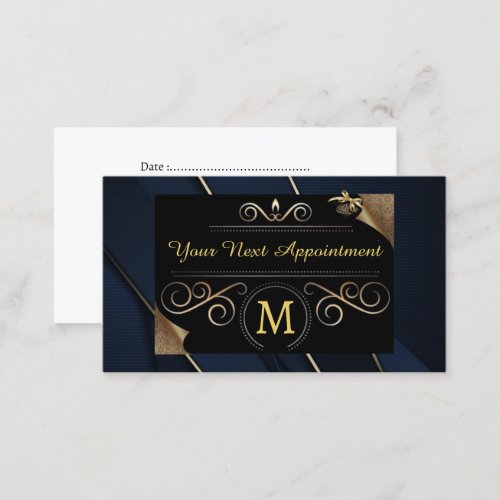 Monogram Appointment Card