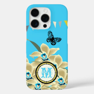 Monogram Aqua Yellow Grey Vintage Orchid iPhone 16 Pro Case