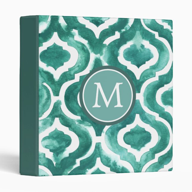 Monogram | Aquamarine Motif IV Binder (Front/Spine)