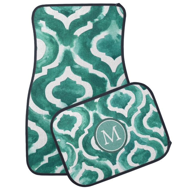 Monogram | Aquamarine Motif IV Car Floor Mat (Set)