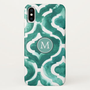 Monogram   Aquamarine Motif IV iPhone X Case